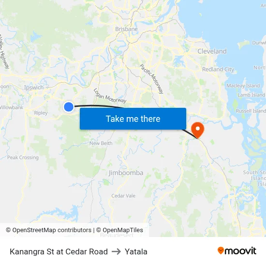 Kanangra St at Cedar Road to Yatala map