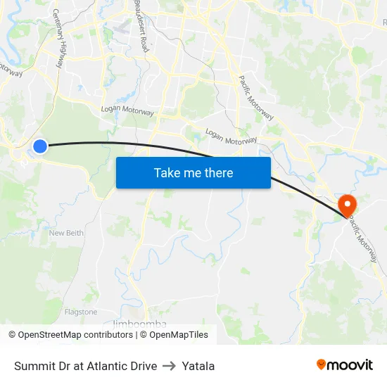 Summit Dr at Atlantic Drive to Yatala map
