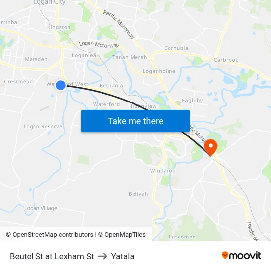 Beutel St at Lexham St to Yatala map