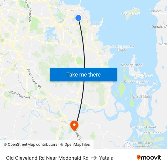 Old Cleveland Rd Near Mcdonald Rd to Yatala map