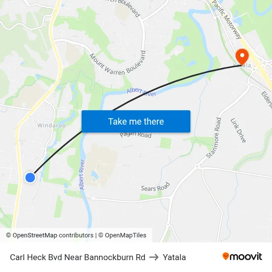Carl Heck Bvd Near Bannockburn Rd to Yatala map