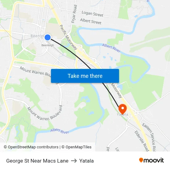 George St Near Macs Lane to Yatala map