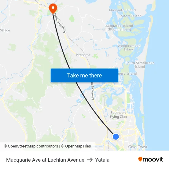 Macquarie Ave at Lachlan Avenue to Yatala map
