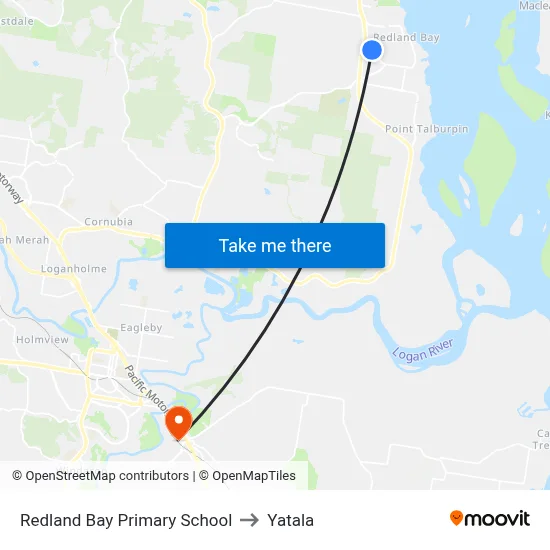 Redland Bay Primary School to Yatala map
