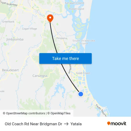 Old Coach Rd Near Bridgman Dr to Yatala map