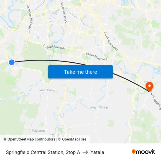 Springfield Central Station, Stop A to Yatala map