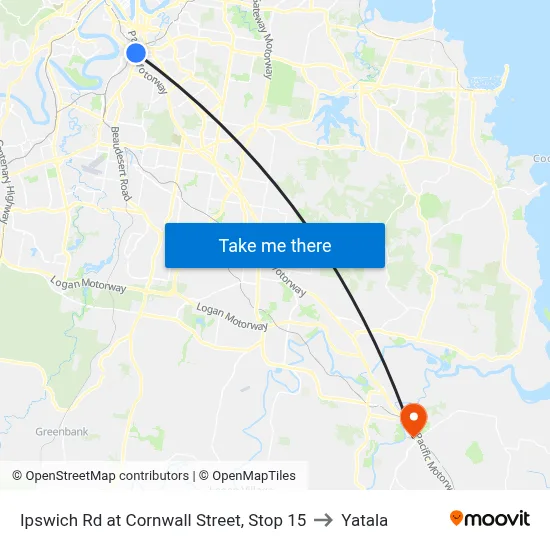 Ipswich Rd at Cornwall Street, Stop 15 to Yatala map