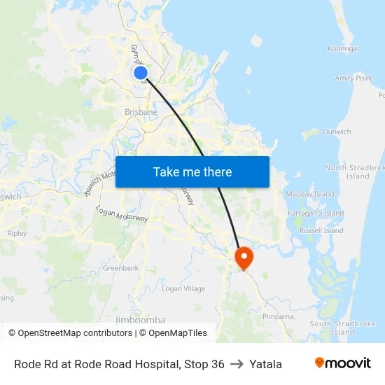 Rode Rd at Rode Road Hospital, Stop 36 to Yatala map