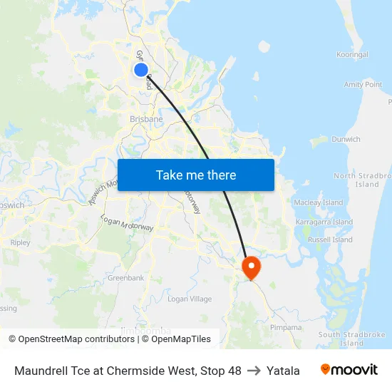 Maundrell Tce at Chermside West, Stop 48 to Yatala map