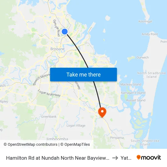 Hamilton Rd at Nundah North Near Bayview Tce to Yatala map