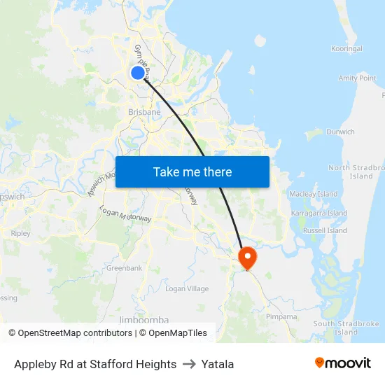 Appleby Rd at Stafford Heights to Yatala map