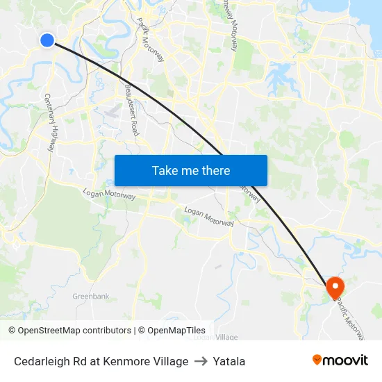 Cedarleigh Rd at Kenmore Village to Yatala map
