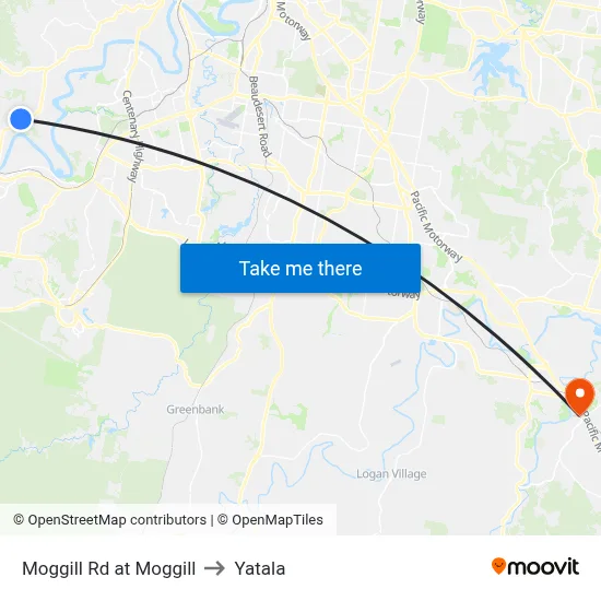 Moggill Rd at Moggill to Yatala map
