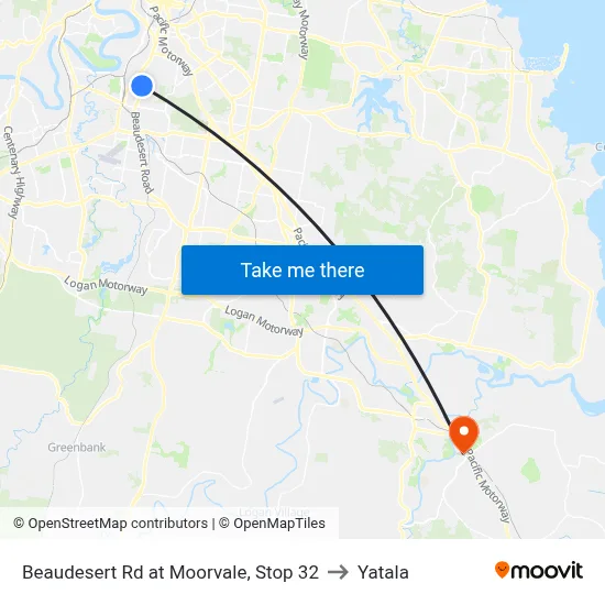 Beaudesert Rd at Moorvale, Stop 32 to Yatala map