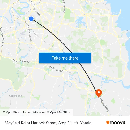 Mayfield Rd at Harlock Street, Stop 31 to Yatala map