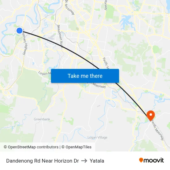 Dandenong Rd Near Horizon Dr to Yatala map