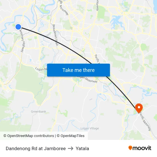 Dandenong Rd at Jamboree to Yatala map