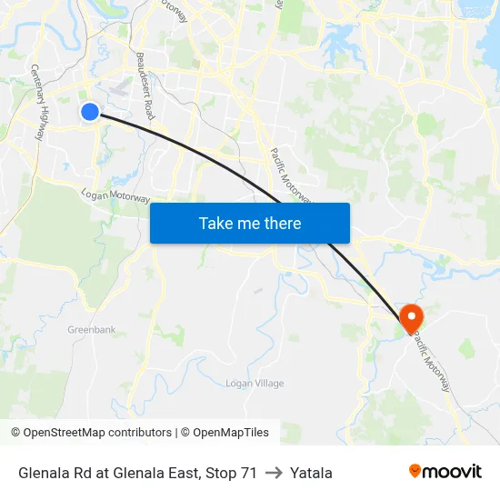 Glenala Rd at Glenala East, Stop 71 to Yatala map