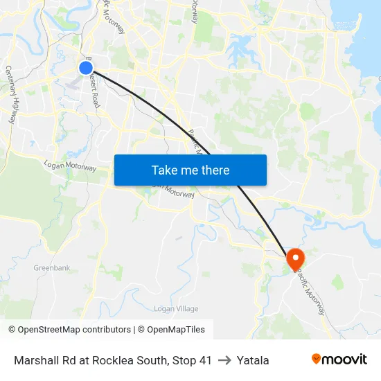 Marshall Rd at Rocklea South, Stop 41 to Yatala map