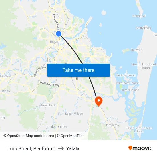 Truro Street, Platform 1 to Yatala map