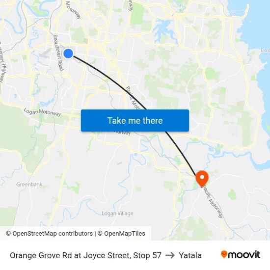 Orange Grove Rd at Joyce Street, Stop 57 to Yatala map