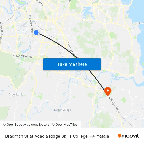 Bradman St at Acacia Ridge Skills College to Yatala map