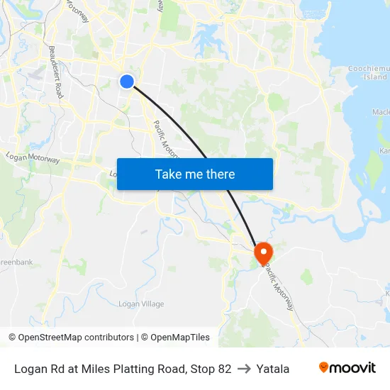 Logan Rd at Miles Platting Road, Stop 82 to Yatala map