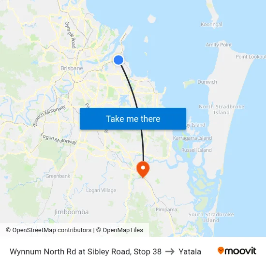 Wynnum North Rd at Sibley Road, Stop 38 to Yatala map