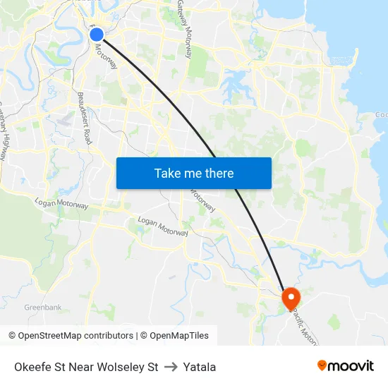 Okeefe St Near Wolseley St to Yatala map