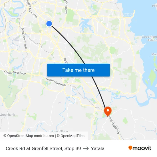 Creek Rd at Grenfell Street, Stop 39 to Yatala map