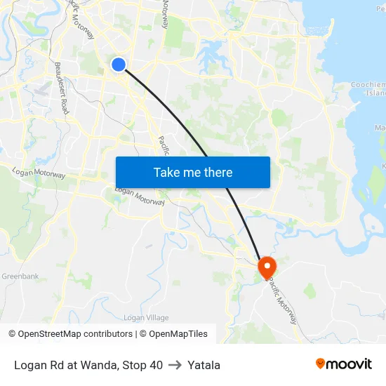 Logan Rd at Wanda, Stop 40 to Yatala map