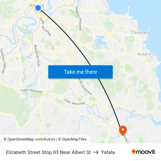 Elizabeth Street Stop 83 Near Albert St to Yatala map