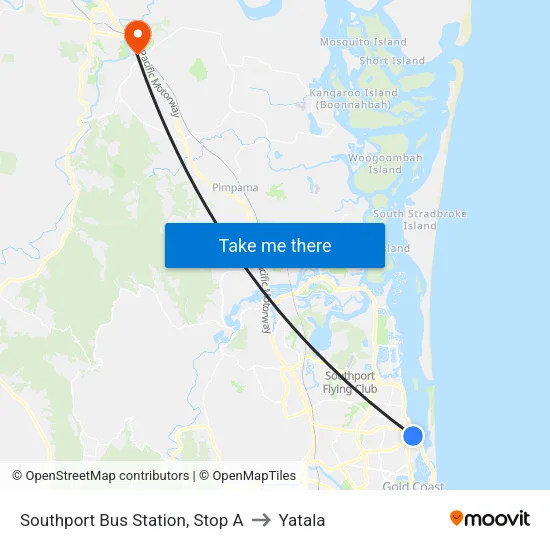 Southport Bus Station, Stop A to Yatala map