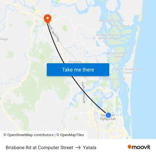 Brisbane Rd at Computer Street to Yatala map