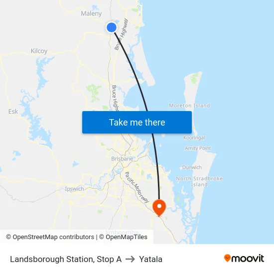 Landsborough Station, Stop A to Yatala map