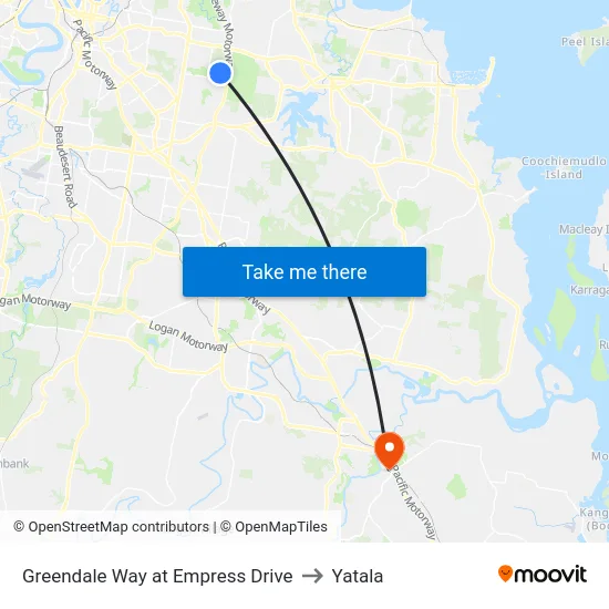 Greendale Way at Empress Drive to Yatala map