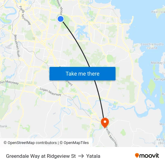 Greendale Way at Ridgeview St to Yatala map