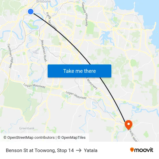 Benson St at Toowong, Stop 14 to Yatala map