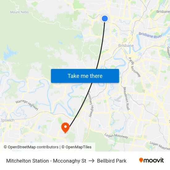 Mitchelton Station - Mcconaghy St to Bellbird Park map