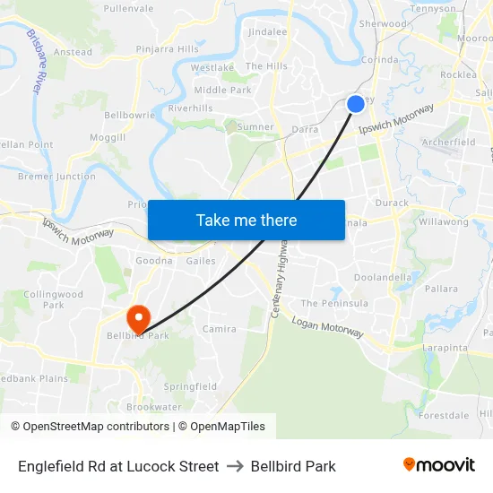 Englefield Rd at Lucock Street to Bellbird Park map