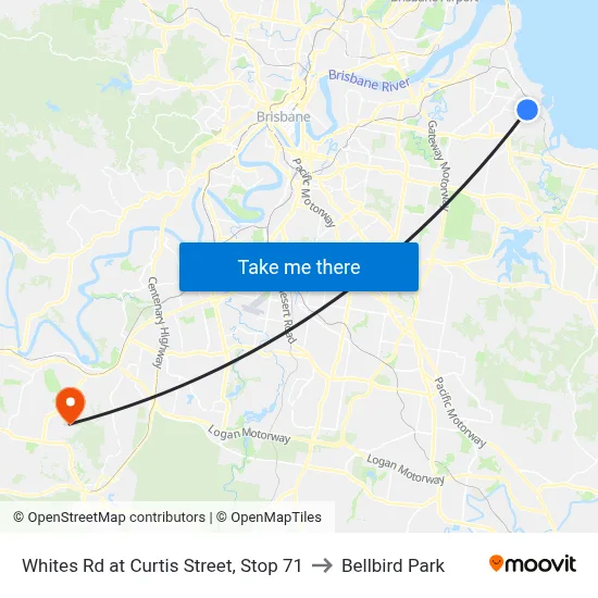 Whites Rd at Curtis Street, Stop 71 to Bellbird Park map