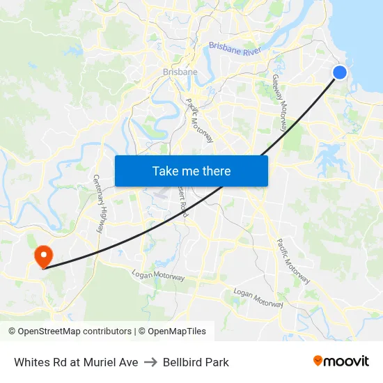 Whites Rd at Muriel Ave to Bellbird Park map