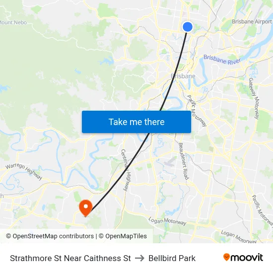 Strathmore St Near Caithness St to Bellbird Park map