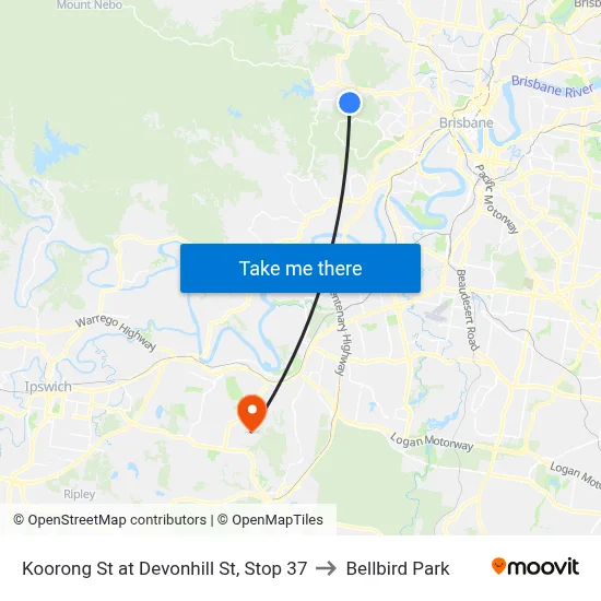 Koorong St at Devonhill St, Stop 37 to Bellbird Park map