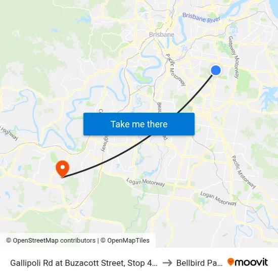 Gallipoli Rd at Buzacott Street, Stop 48a to Bellbird Park map