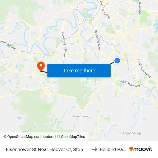 Eisenhower St Near Hoover Ct, Stop 88 to Bellbird Park map