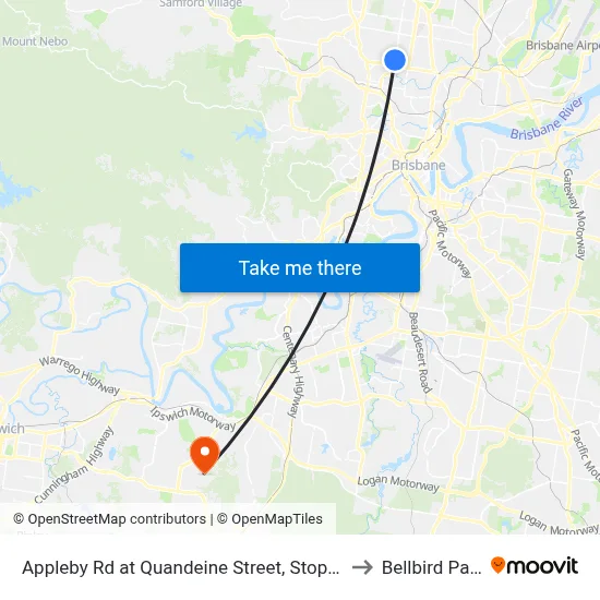 Appleby Rd at Quandeine Street, Stop 34 to Bellbird Park map