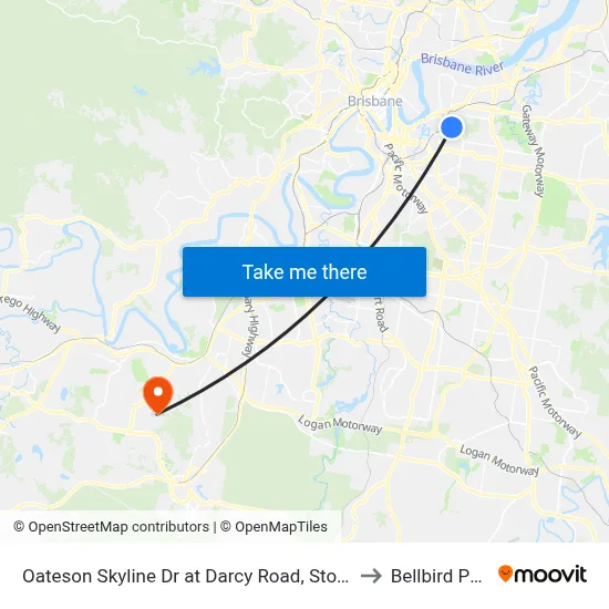 Oateson Skyline Dr at Darcy Road, Stop 40 to Bellbird Park map