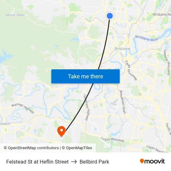 Felstead St at Heflin Street to Bellbird Park map
