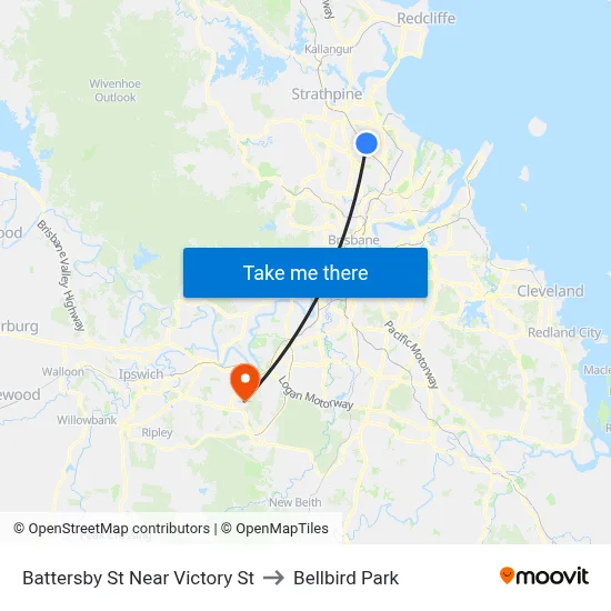 Battersby St Near Victory St to Bellbird Park map